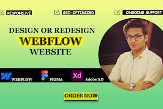 design or redesign a responsive and modern webflow website