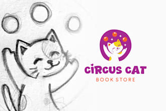 drawing an animal into a cute logo with a promotional price