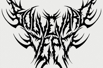 death metal,deathcore,metalcore logo initial emblem symbol