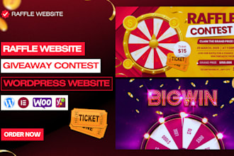 build raffle website, giveaway website, competition website or contest wesbite