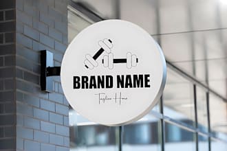 make stunning logo for your gym fitness or sports brand