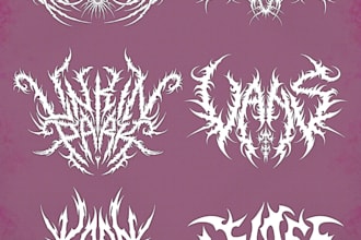 create hardcore or metal band logo design