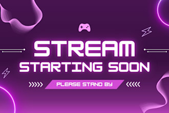 create an unique, animated and stylish starting soon screen for all streamers
