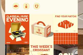 custom brand identity design for restaurants, cafés, other