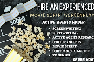 top literary agents for your movie script, feature film, synopsis, query letter