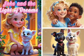 design 3d children story book illustration animal story book illustration