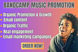 do organic bandcamp music promotion with PR strategies and email marketing