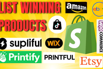 upload winning products to shopify amazon ebay printiful tiktok shop wix etsy
