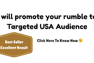 do rumble video promotion and channel promotion to USA targeted audience