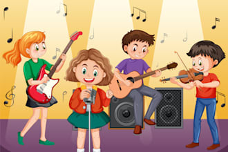 sing a professional kids song, kids music, kids rhymes for you