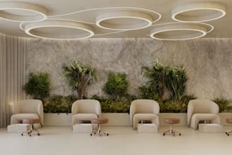 render 3d kids salon design hair salon beauty salon  spa retail store, boutique