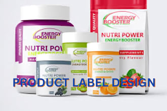 design product label cosmetic skincare label pouch label and bottle label design
