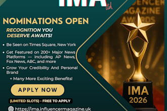 nominate you at influencer magazine awards 2026 with elite visibility upgrade