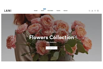 design flower shopify store flower website florist store bouquet website