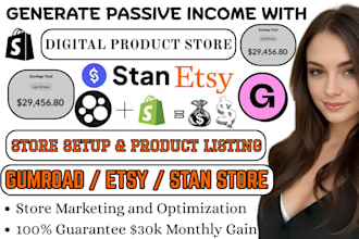 setup stan store, stan store marketing, etsy digital product, gumroad beacon ai