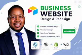 build design redesign wordpress website develop wix squarespace shopify website