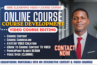 design interactive course content corporate avatar digital training video course