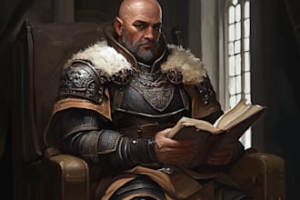 draw a dnd character art or dnd character illustration