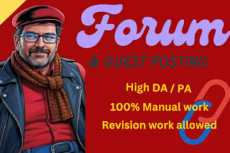 do high authority forum backlinks and guest post service
