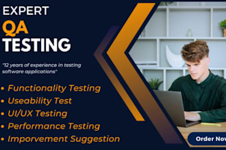 do QA testing, app testing, website testing, and ios app review