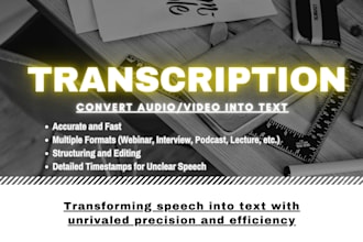 transcribe and convert audio and video into text transcription