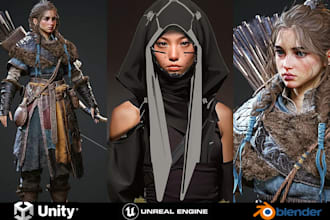 stylized 3d game character unreal engine 3d character model in blender unity 3d