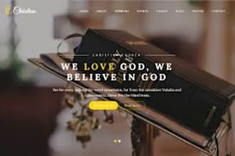 design christian website church or ministry website author and donation website