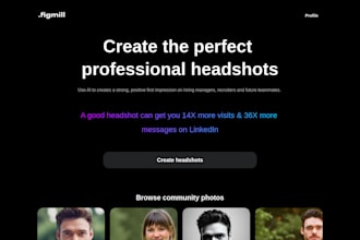 develop ai avatars website, ai headshot, ai profile picture, ai portrait website