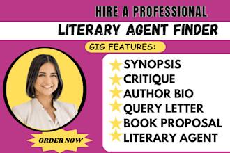 write a compelling synopsis query letter manuscript critique and literary agent