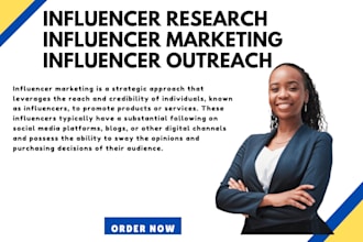 find, research best social media influencers for influencer marketing , outreach