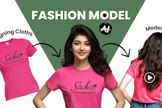 realistic ai fashion model clothing product  garments try on video on runway
