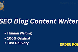 do SEO article writing, blog post writing and content writing for engaging posts