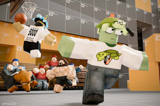 make a professional roblox thumbnail, gfx,icon,game enviroment,map development