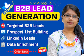 do b2b lead generation, linkedin leads, email list building with data enrichment
