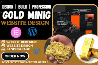 design profitable gold mining website quarry mining website wordpress elementor