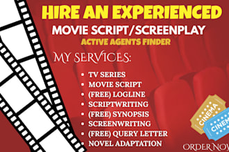 find top active agents for screenplay, movie script, screenwriting, film script