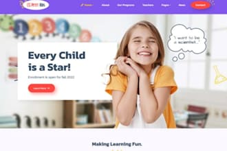 build squarespace kindergarteen website childcare daycare preschool website