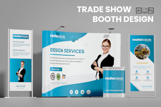 design exhibition stand trade show booth backdrop design