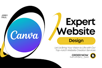 create canva website and build business webdesign for your brand