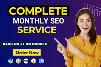 do complete monthly SEO service with onpage, backlinks and ranking boost