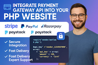 integrate any payment gateway API into your PHP website