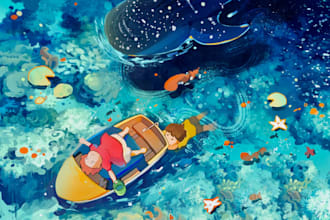 paint background illustration, environment art, concept art
