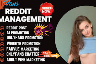 manage reddit post marketing for onlyfans chatter fanvue ai website promotion