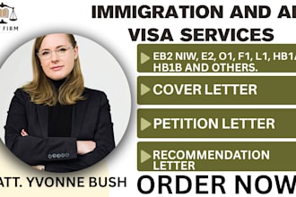 do USA immigration visa cover letter, petition letter for eb2 niw, e2, o1, f1,l1