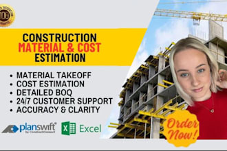 do material take off, quantity takeoff and construction cost estimation