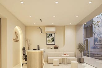 model and render cgi 3d showroom design retail store, commercial spa, hair salon