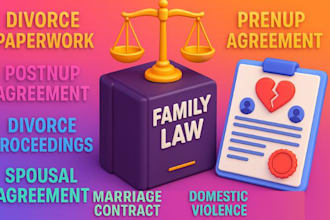 be your online family law solicitor, prenup, postnep agreement divorce paperwork