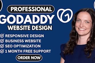 design professional godaddy website design godaddy business website redesign