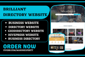 design brilliant directory business directory geodirectory hivepress website
