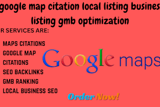 do google map citation local listing business listing gmb optimization